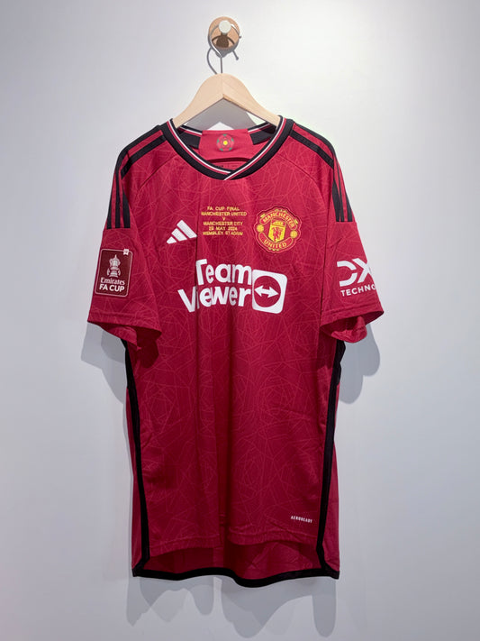 【代放】全新連牌曼聯2023/2024主場球衣足總杯決賽版【華拉尼】｜BNWT Manchester United 2023/2024 Home Shirt FA Cup Final【Varane】