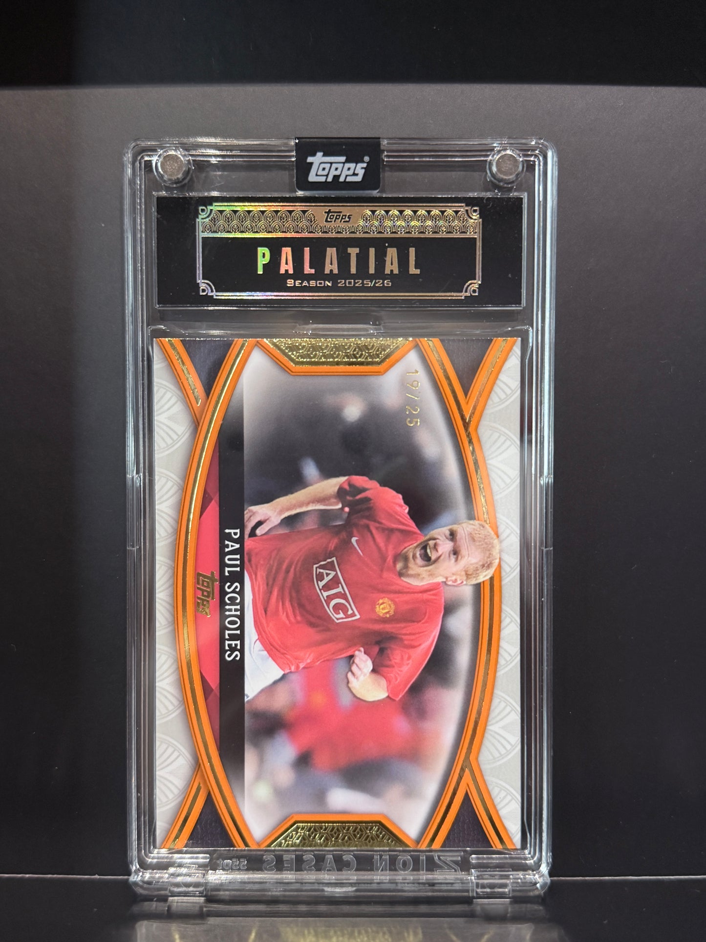 MUFC Topps Palatial Insert SCHOLES 19/25｜曼聯史高斯球員卡