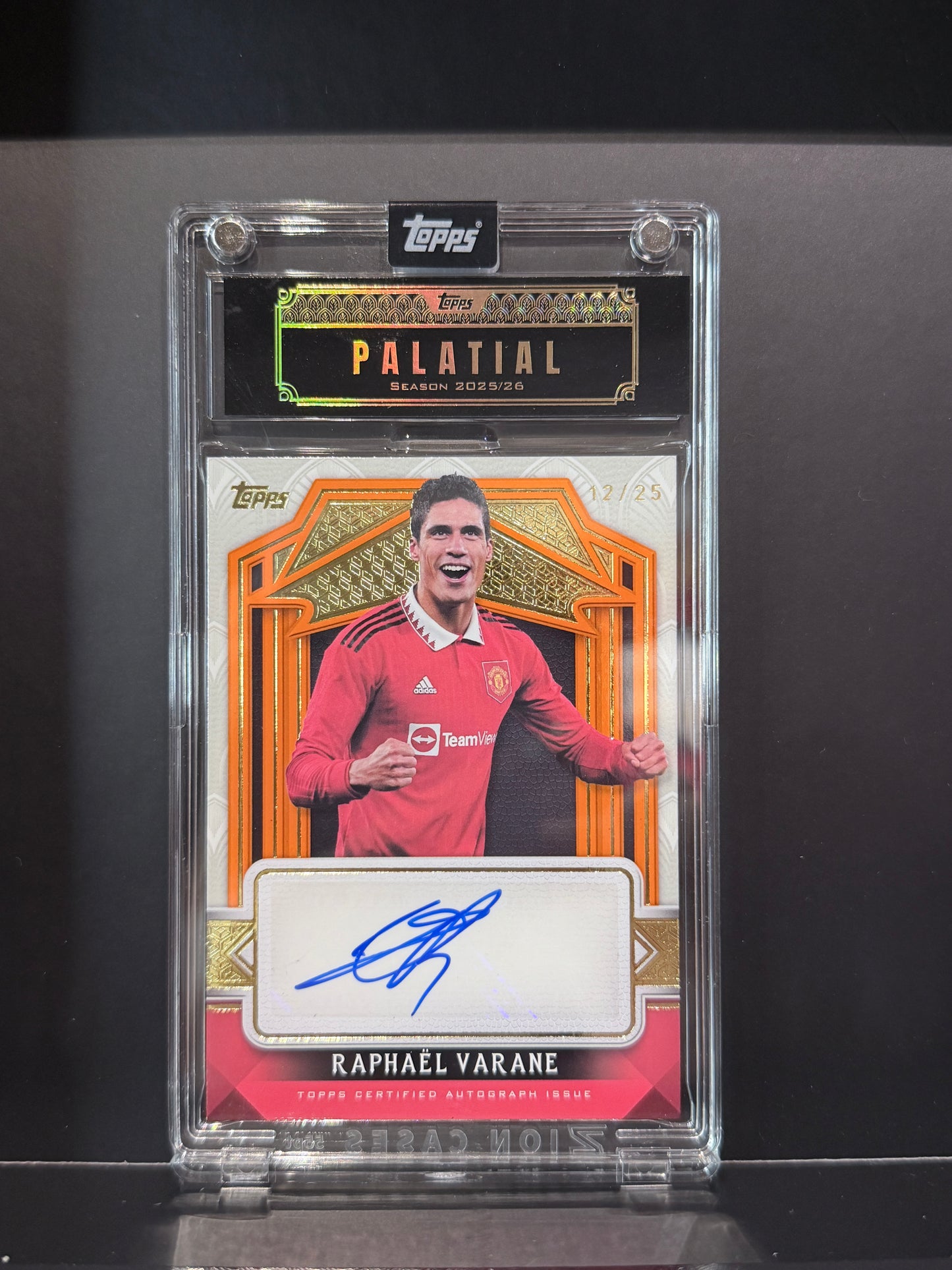 MUFC Topps Palatial Auto VARANE 15/25｜曼聯華拉尼簽名球員卡