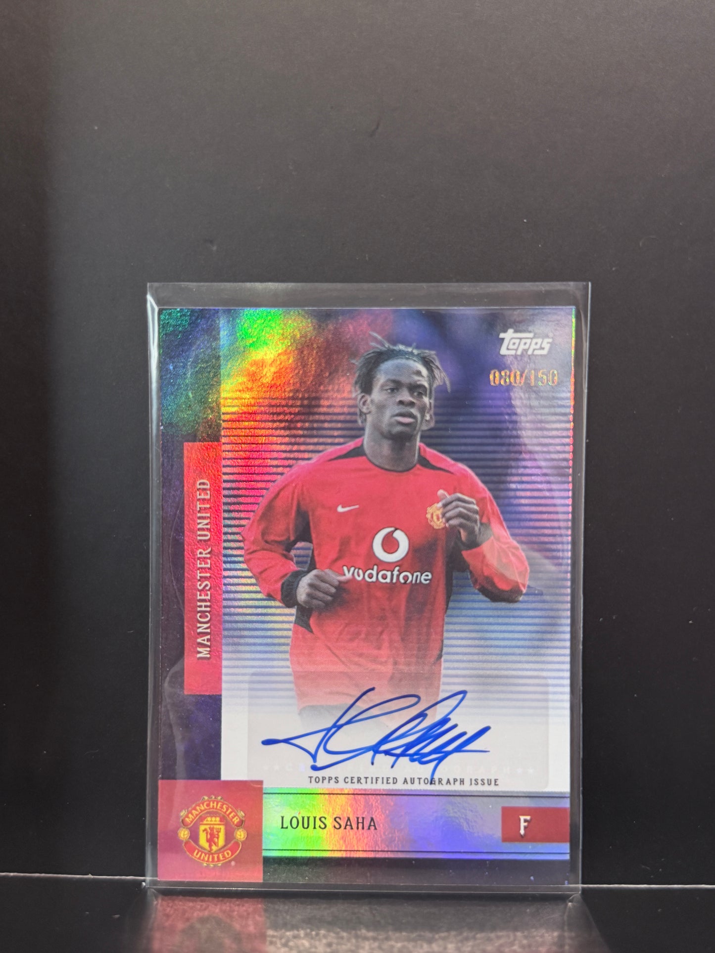 MUFC Topps United Team Set LOUIS SAHA 080/150｜曼聯沙夏簽名球員卡