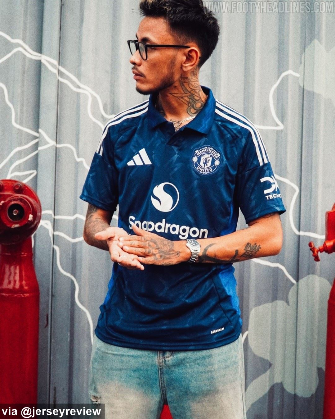 【現貨】曼聯作客球迷版短袖球衣 2024-25｜Manchester United Away Shirt 2024-25